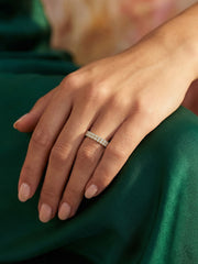 Lab Grown Half Eternity Diamond Band Ring For Women