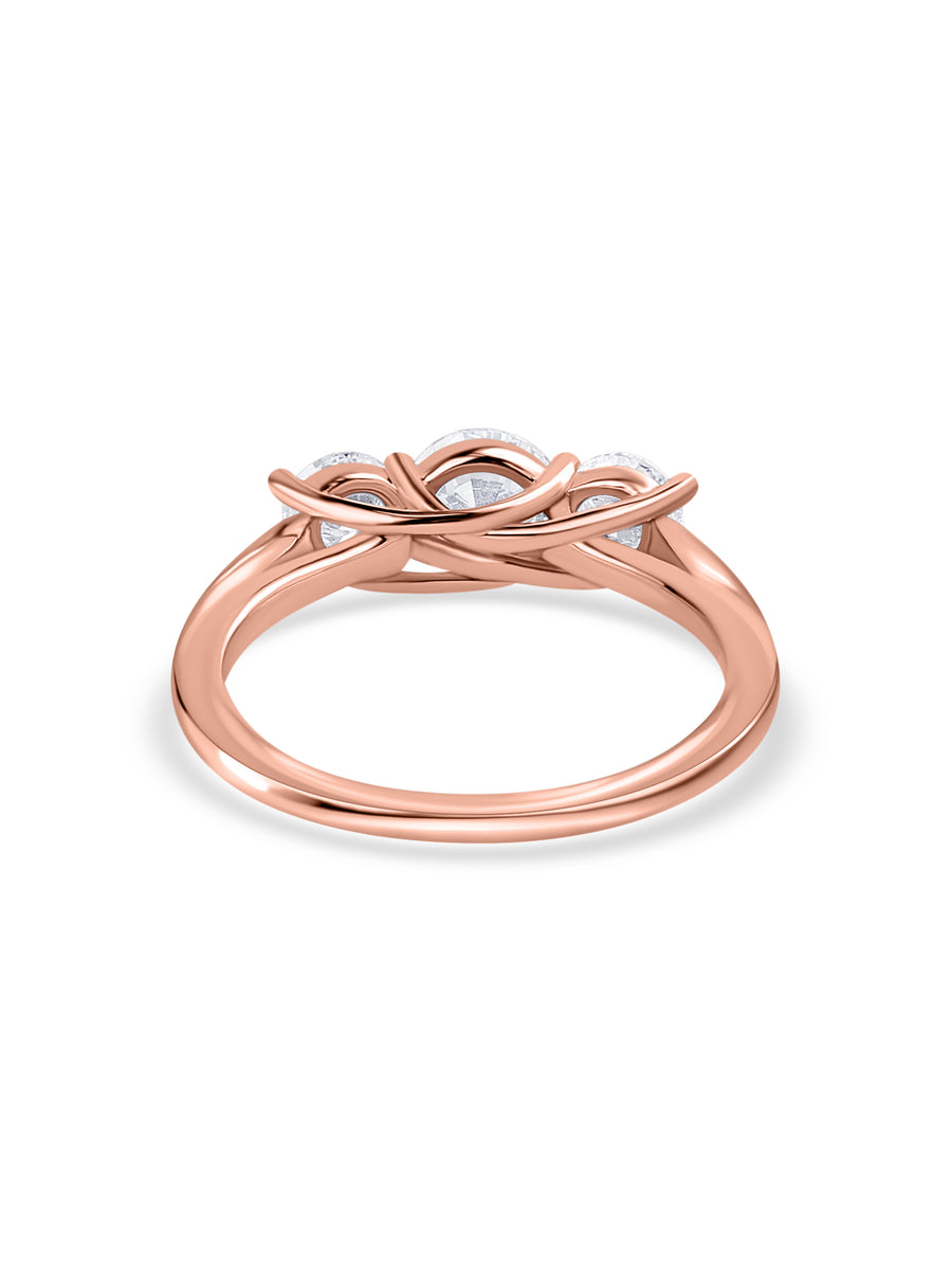 1 Carat Round Diamond Classic Three-Stone Ring