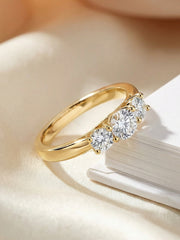 1 Carat Round Diamond Classic Three-Stone Ring