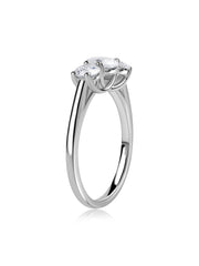 1 Carat Round Diamond Classic Three-Stone Ring