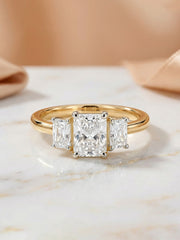 Three Stone Lab Grown Diamond Ring