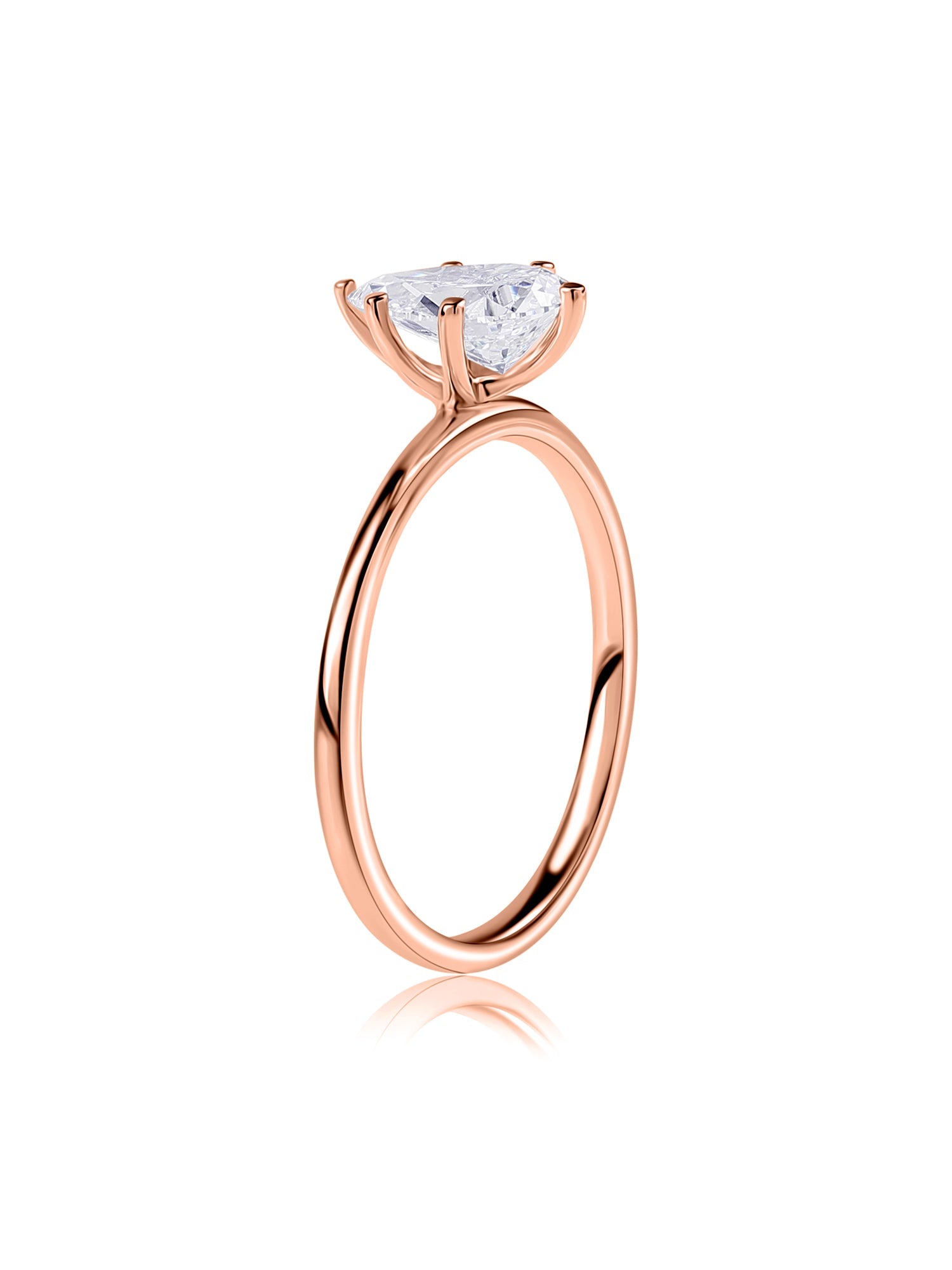 1 Carat Pear Solitaire Diamond Ring