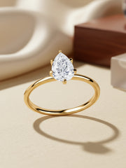 1 Carat Pear Solitaire Diamond Ring