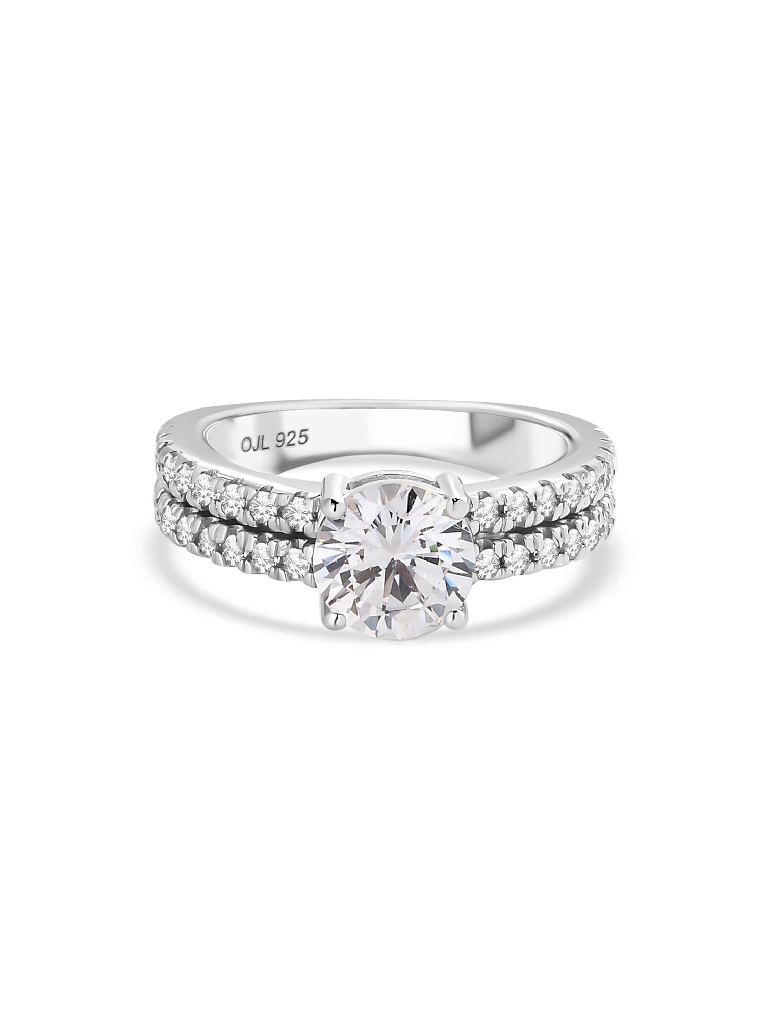 1.5 Carat American Diamond Solitaire Ring In 925 Sterling Silver