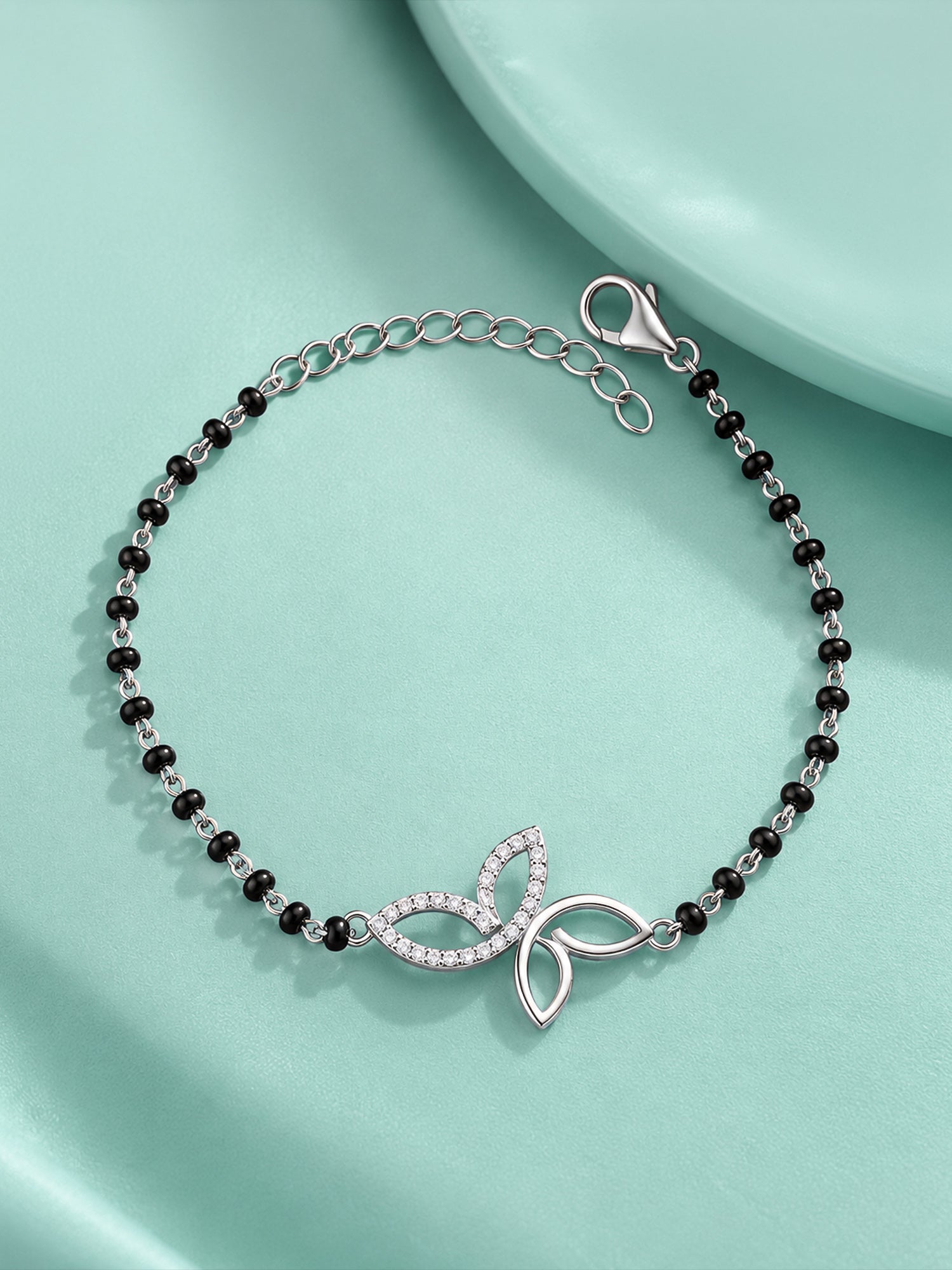 Alluring Butterfly Design Silver Mangalsutra for Women