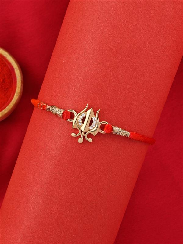 Golden Trishul Rakhi For Your Brother