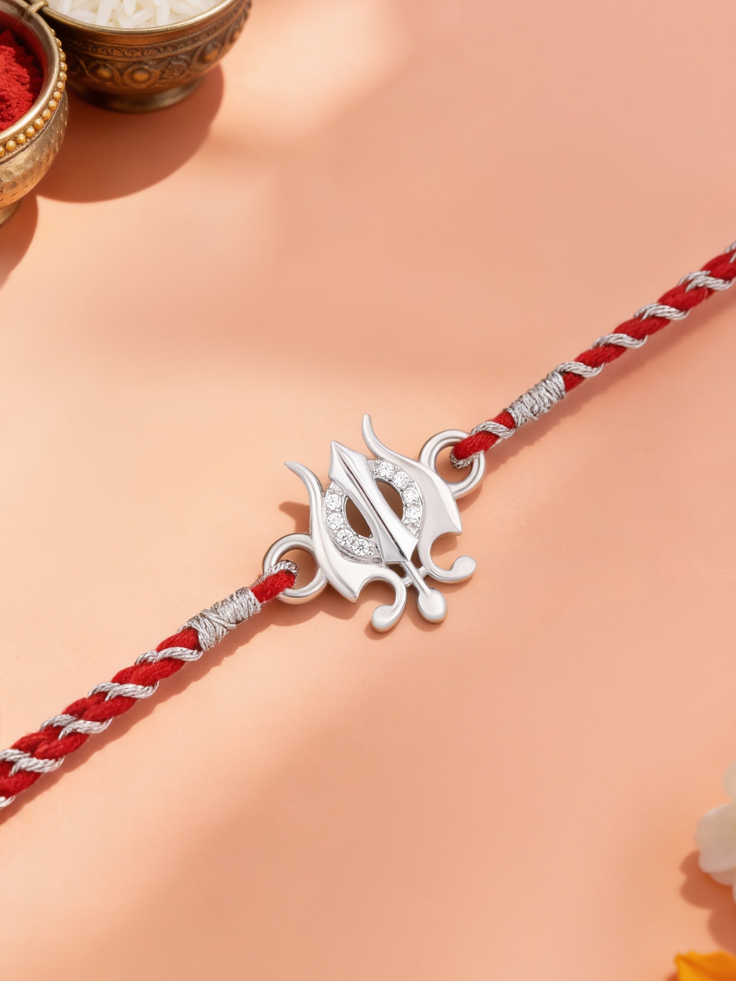 Silver Trishul Rakhi For Your Brother