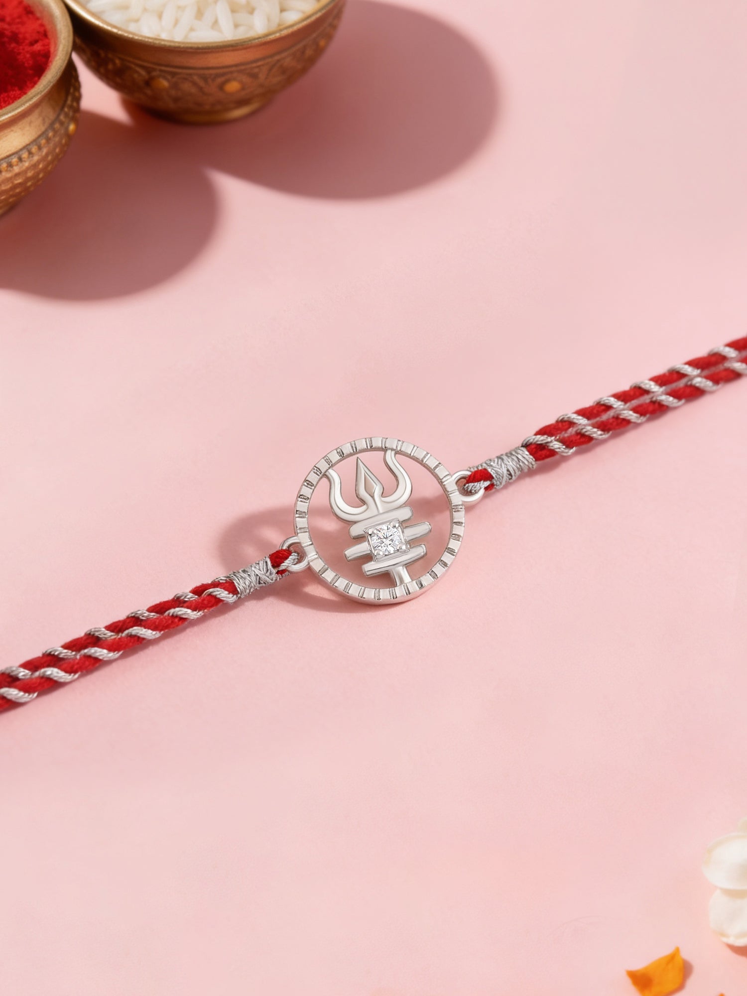 Trishul Silver Rakhi For Brother