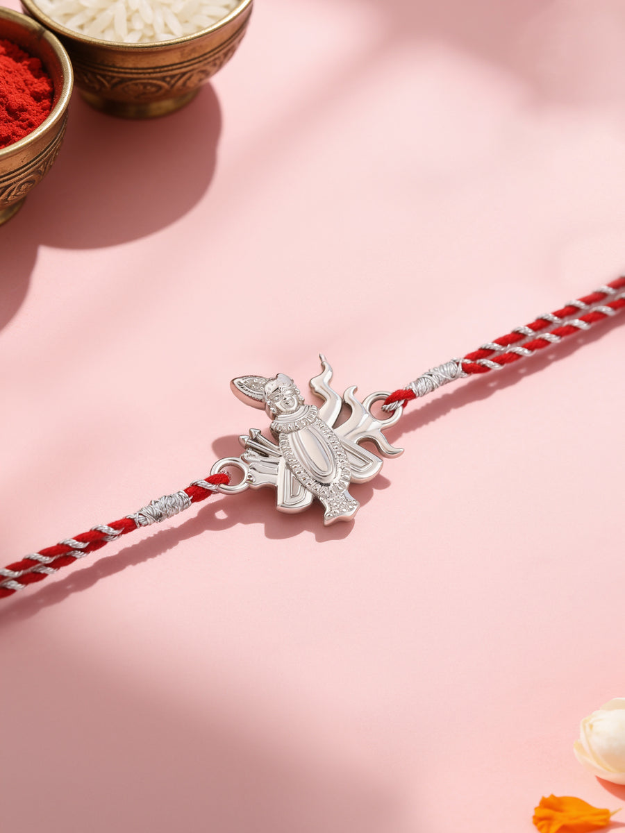 Shreenathji Silver Rakhi For Brother