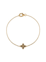 Blue Flower Silver Bracelet