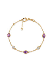 Divine Amethyst Natural Zircon Bracelet