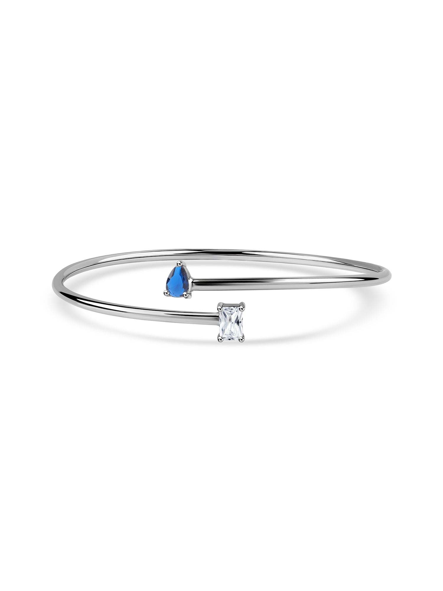 Toi Et Moi Pear Sapphire CZ Bangle