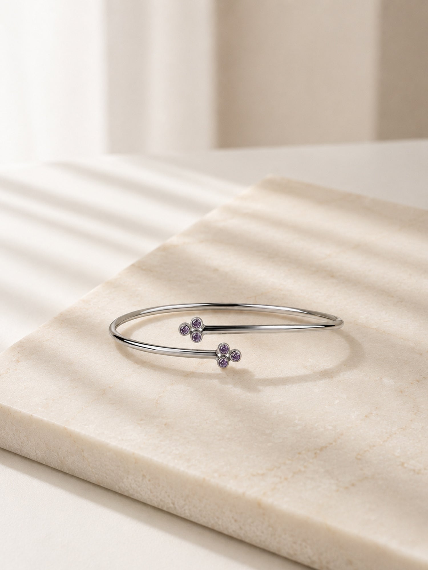 Purple Amethyst Cuff Bangle