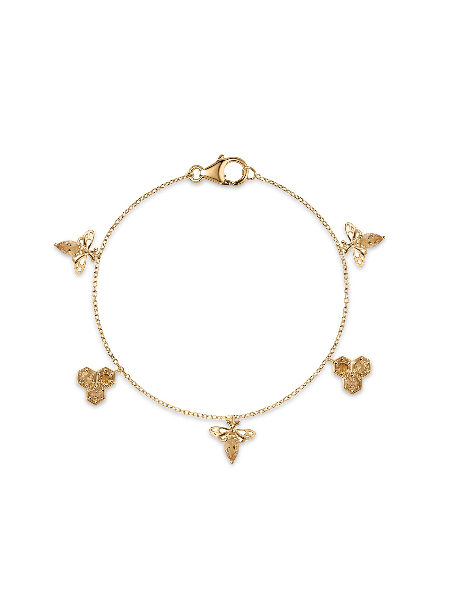 Citrine Charm Bracelet