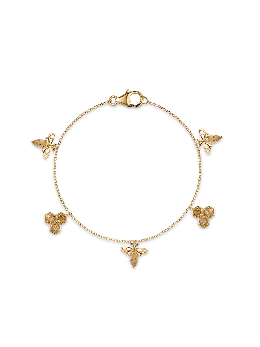 Citrine Charm Bracelet