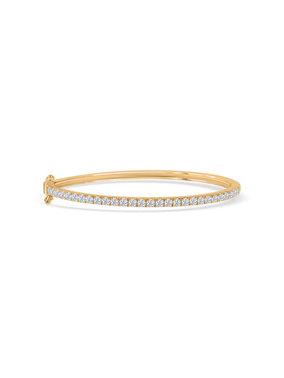 Gold Plated Half Eternity Bangle for Women - Size 2.4