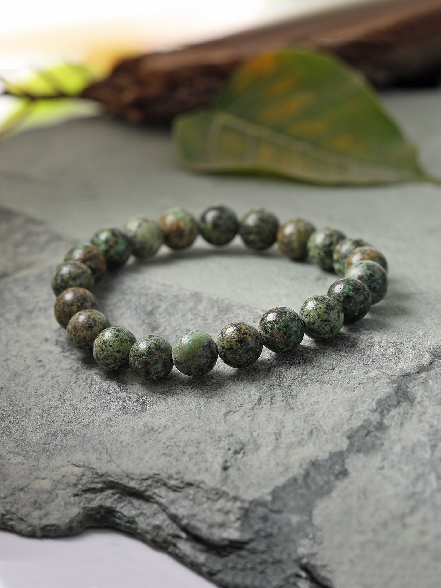 Natural Moon Turquoise Beads Bracelet For Fortune