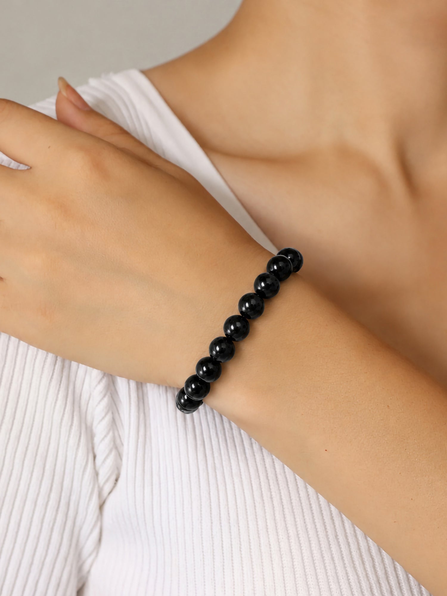 Natural Mahogany Obsidian Beads Bracelet