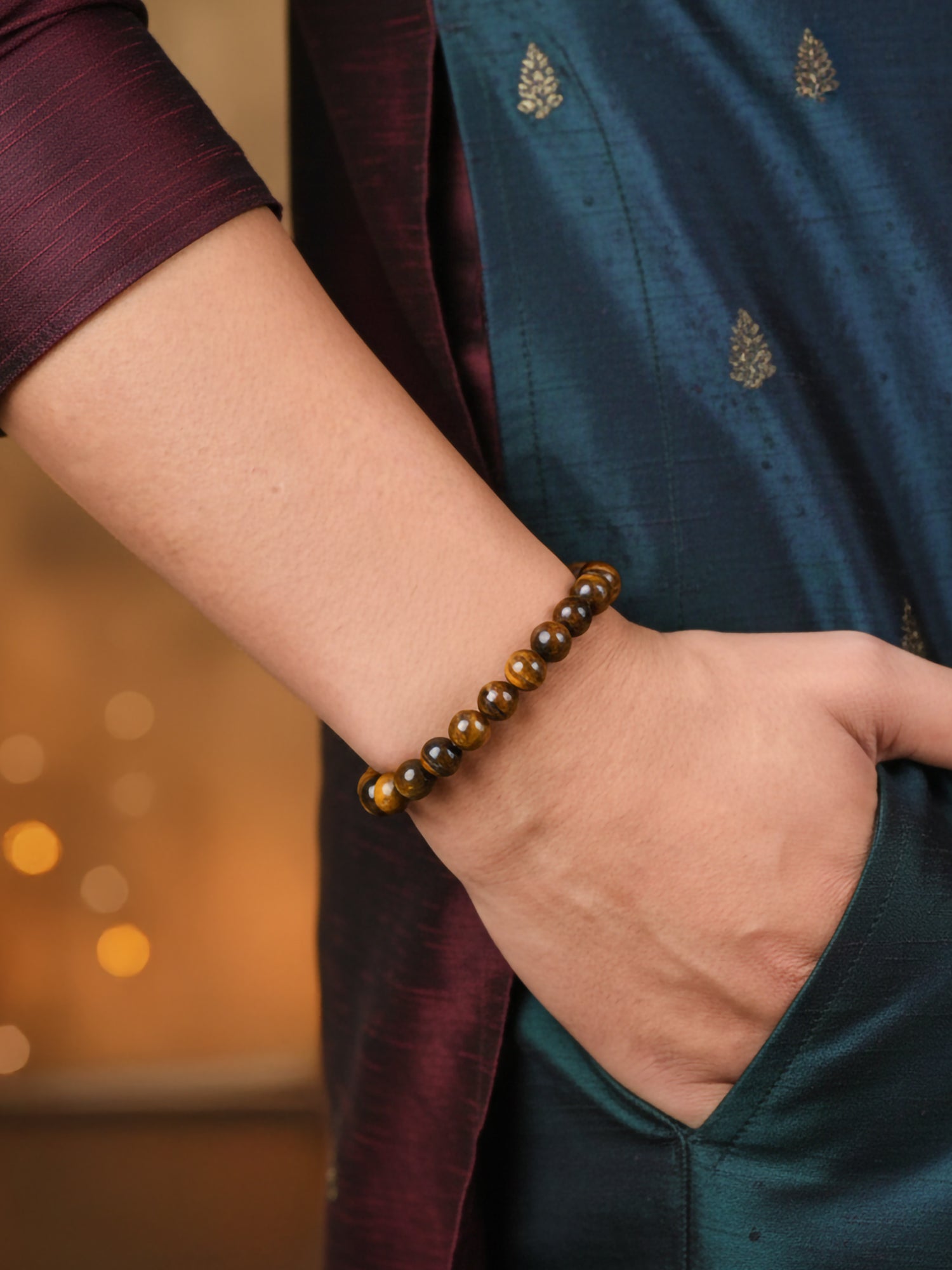 Tiger Eye Beads Bracelet For Protection