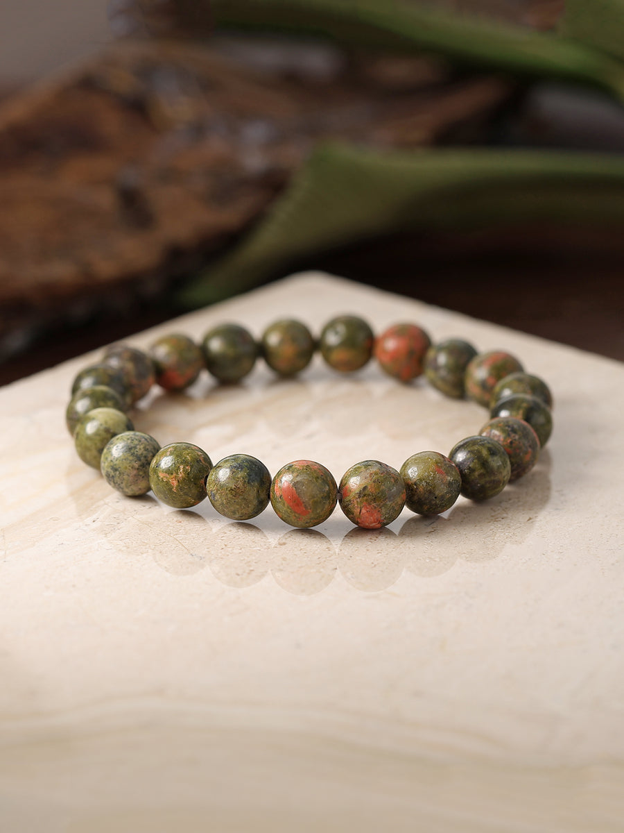 Shop Epidotized Granite Bracelet – Strength Growth in Every Bead