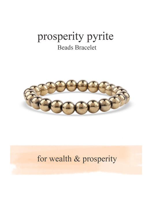 Natural Pyrite Beads Bracelet For Money