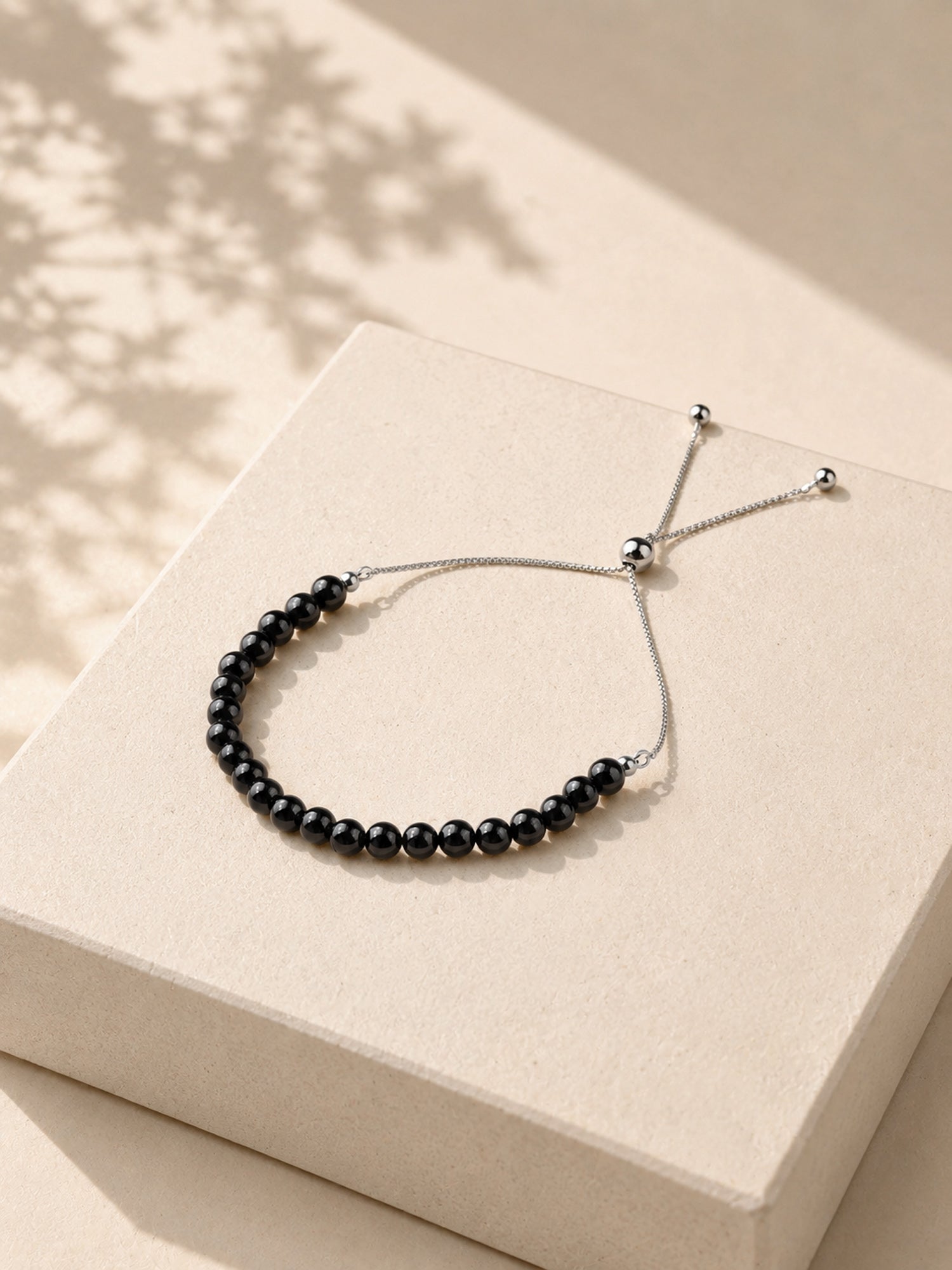 Black Spinel Beads Bracelet