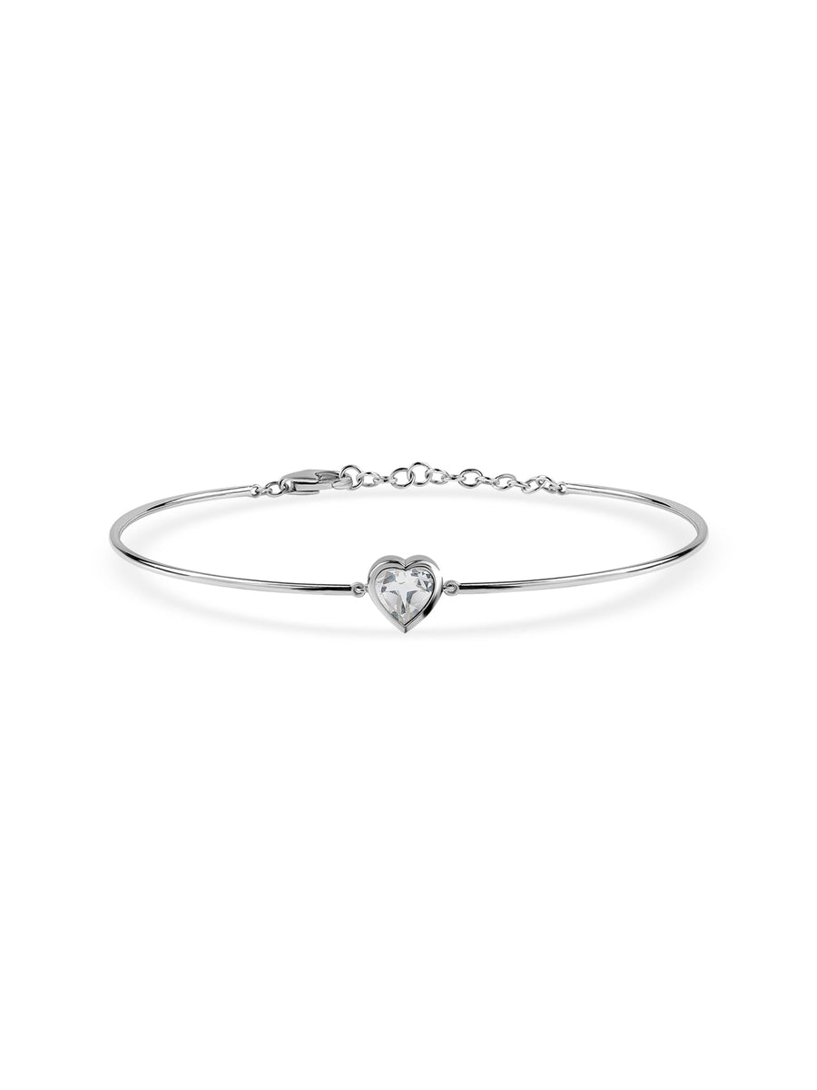 Heart Solitaire Gold Bracelet