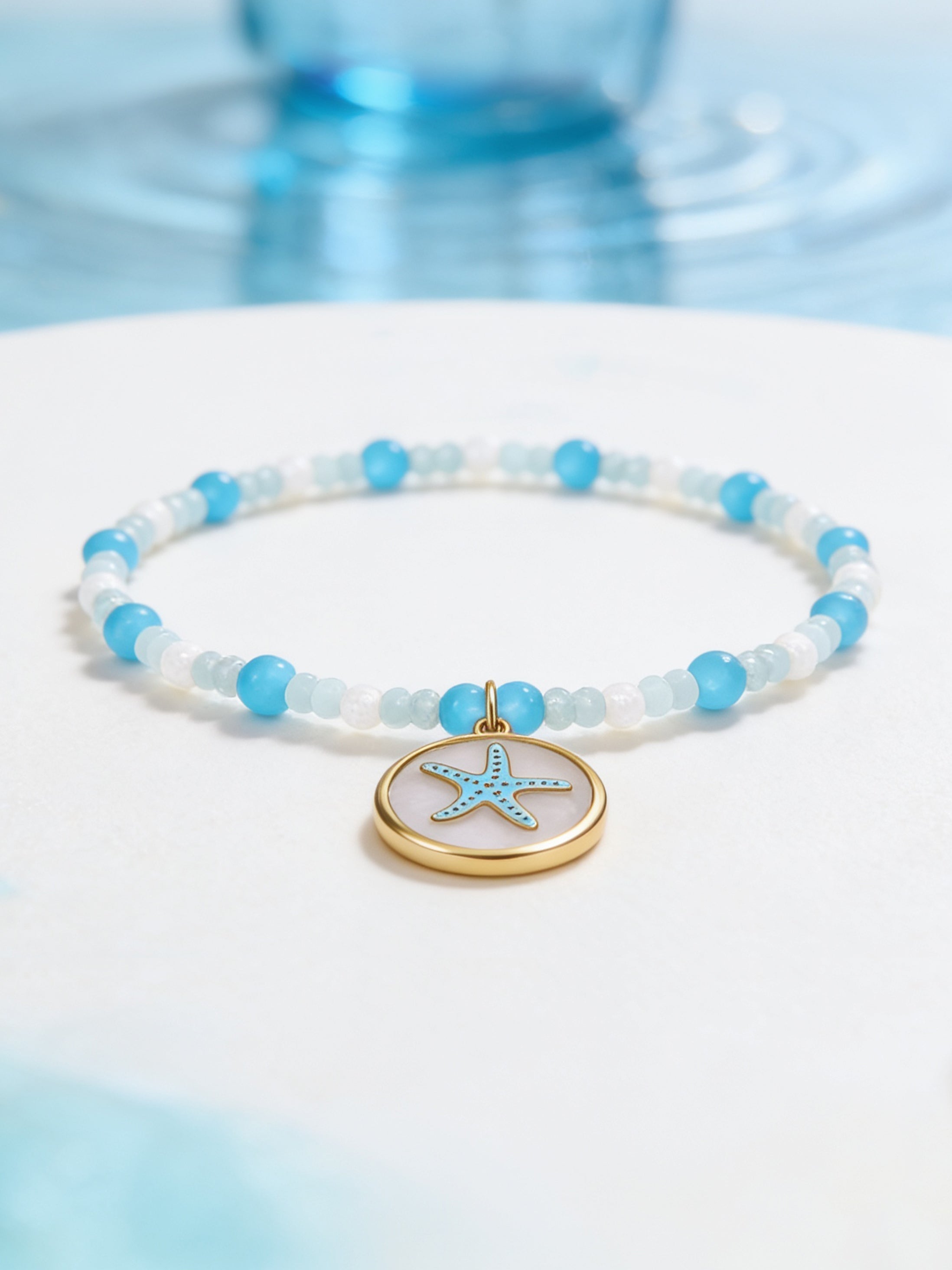 Natural Agate Moonstone Turquoise Bracelet