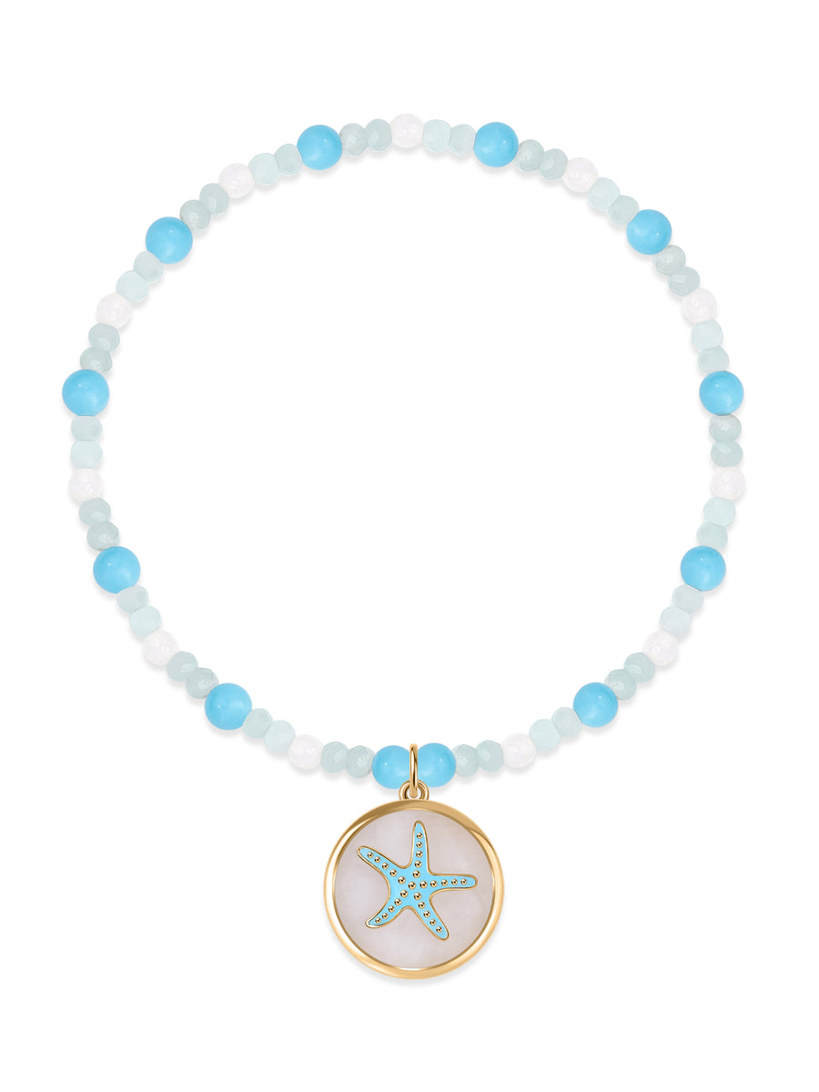 Natural Agate Moonstone Turquoise Bracelet