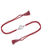 Sacred Lotus Blessings Silver Rakhi