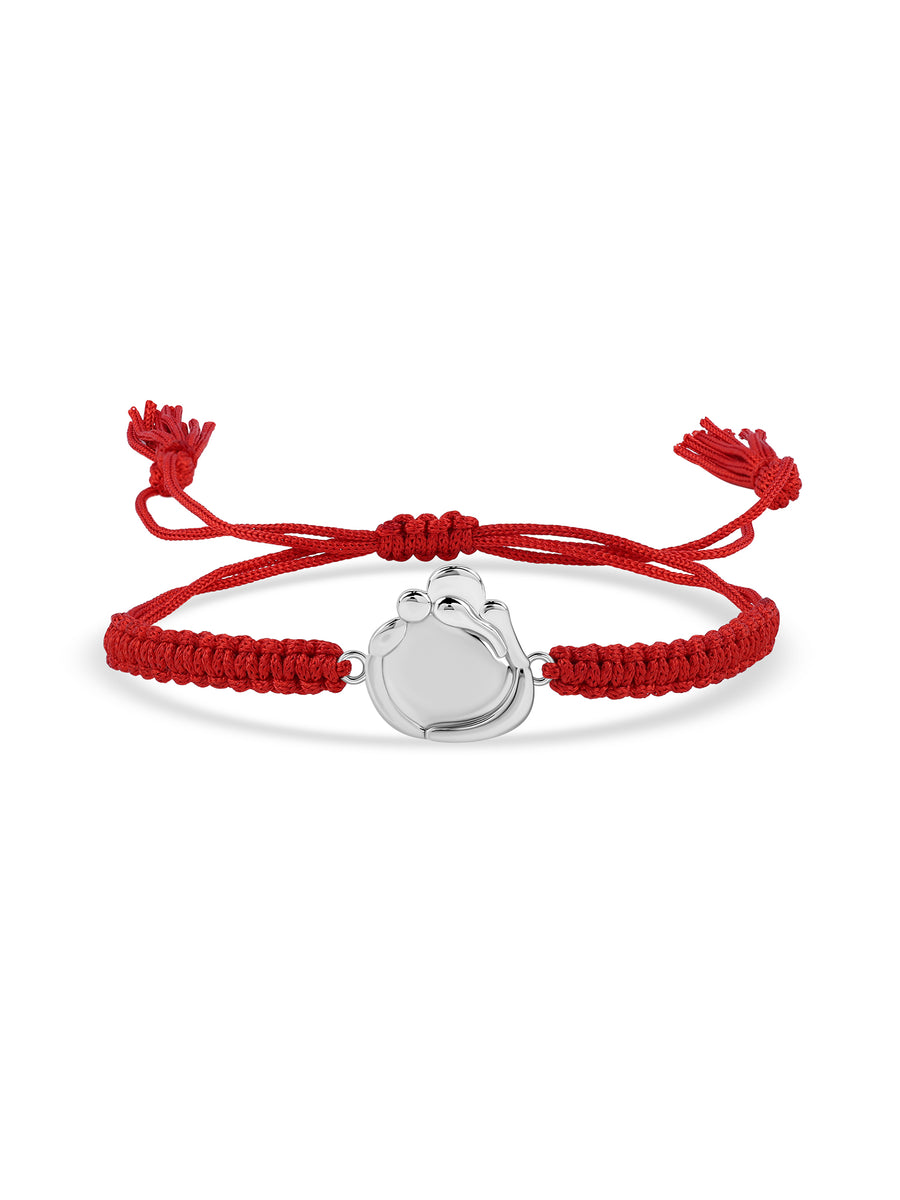 Minimal Ganesha Silver Rakhi For Brother