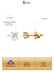 Lab Grown Diamond Solitaire Studs For Women