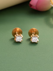 Lab Grown Diamond Daisy Solitaire Stud Earrings