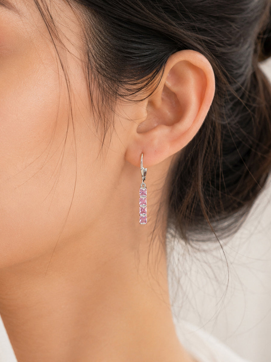 Pink Dangling Earrings For Women