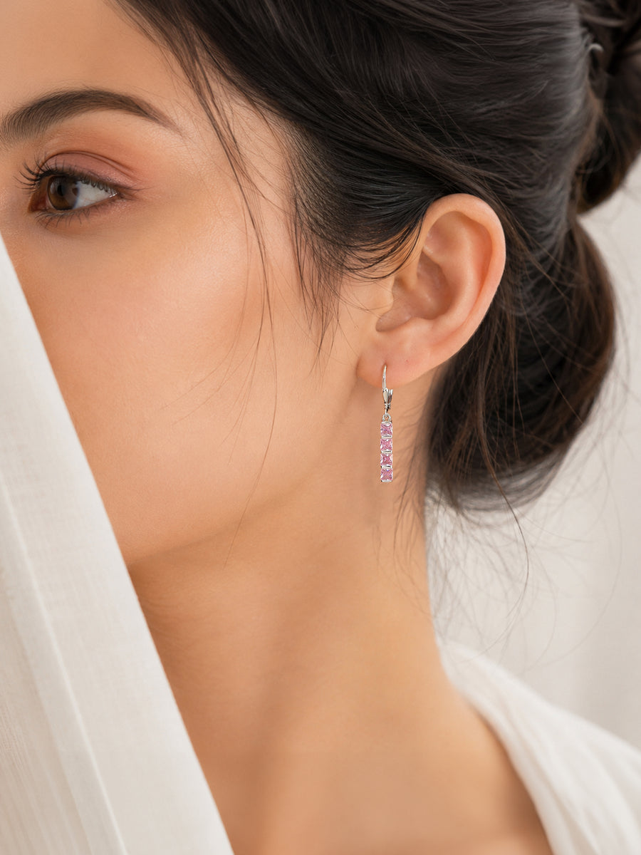 Pink Dangling Earrings For Women