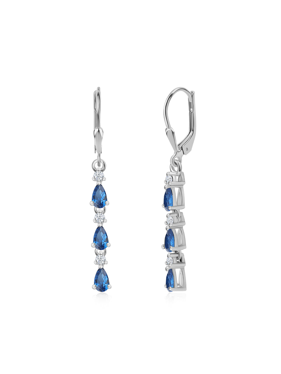 Sapphire Linear Dangler Earrings for Women at a Great Price