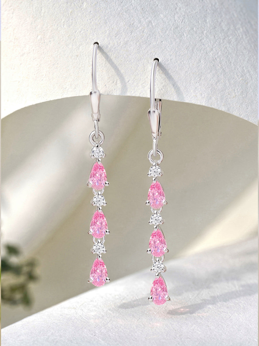 Linear Pink Earrings For Women