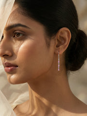 Linear Pink Earrings For Women