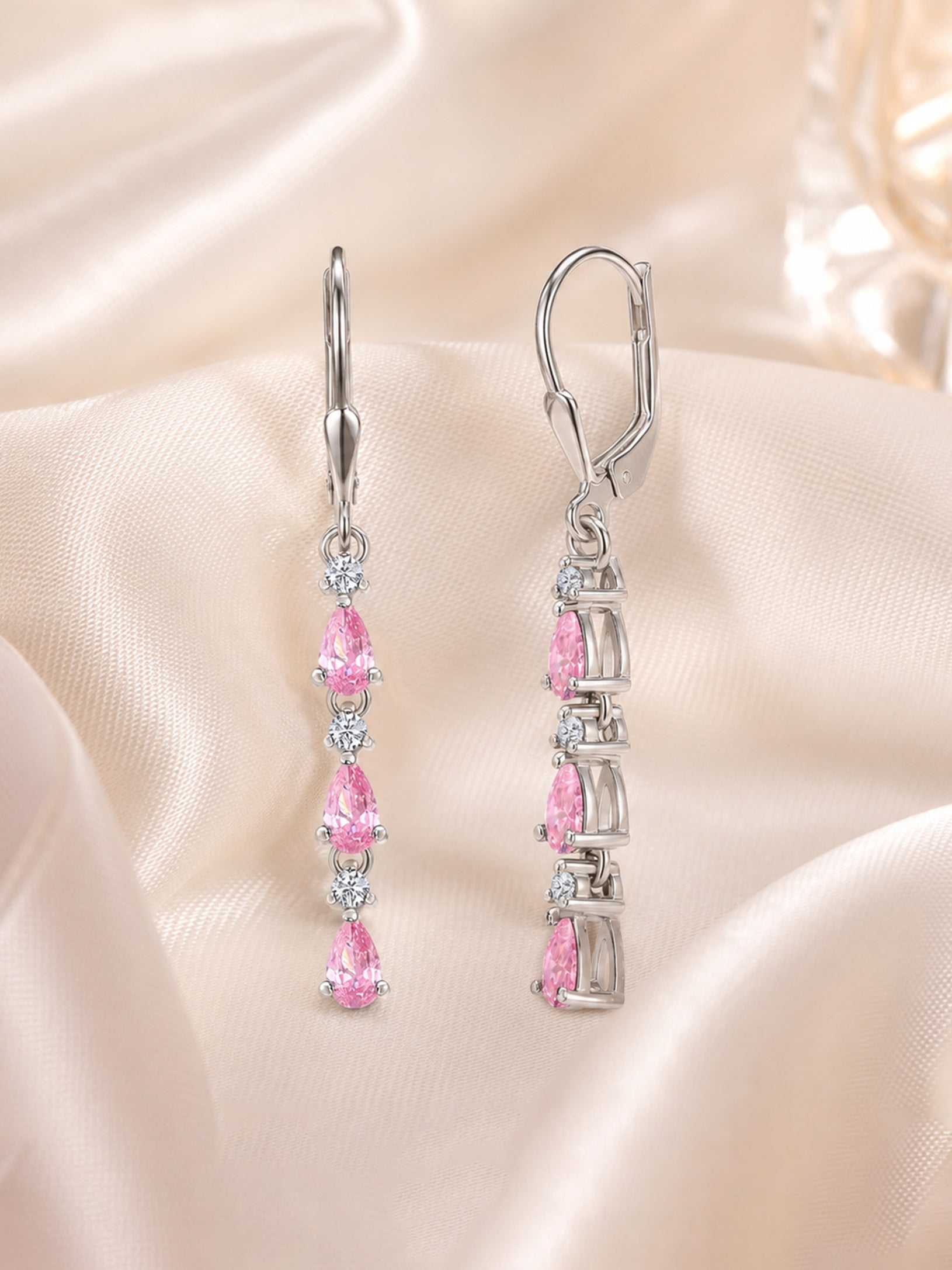 Linear Pink Earrings For Women