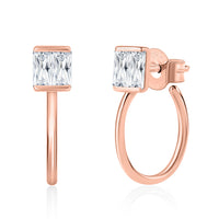 Rose Gold Half Hoop Earrings For Women