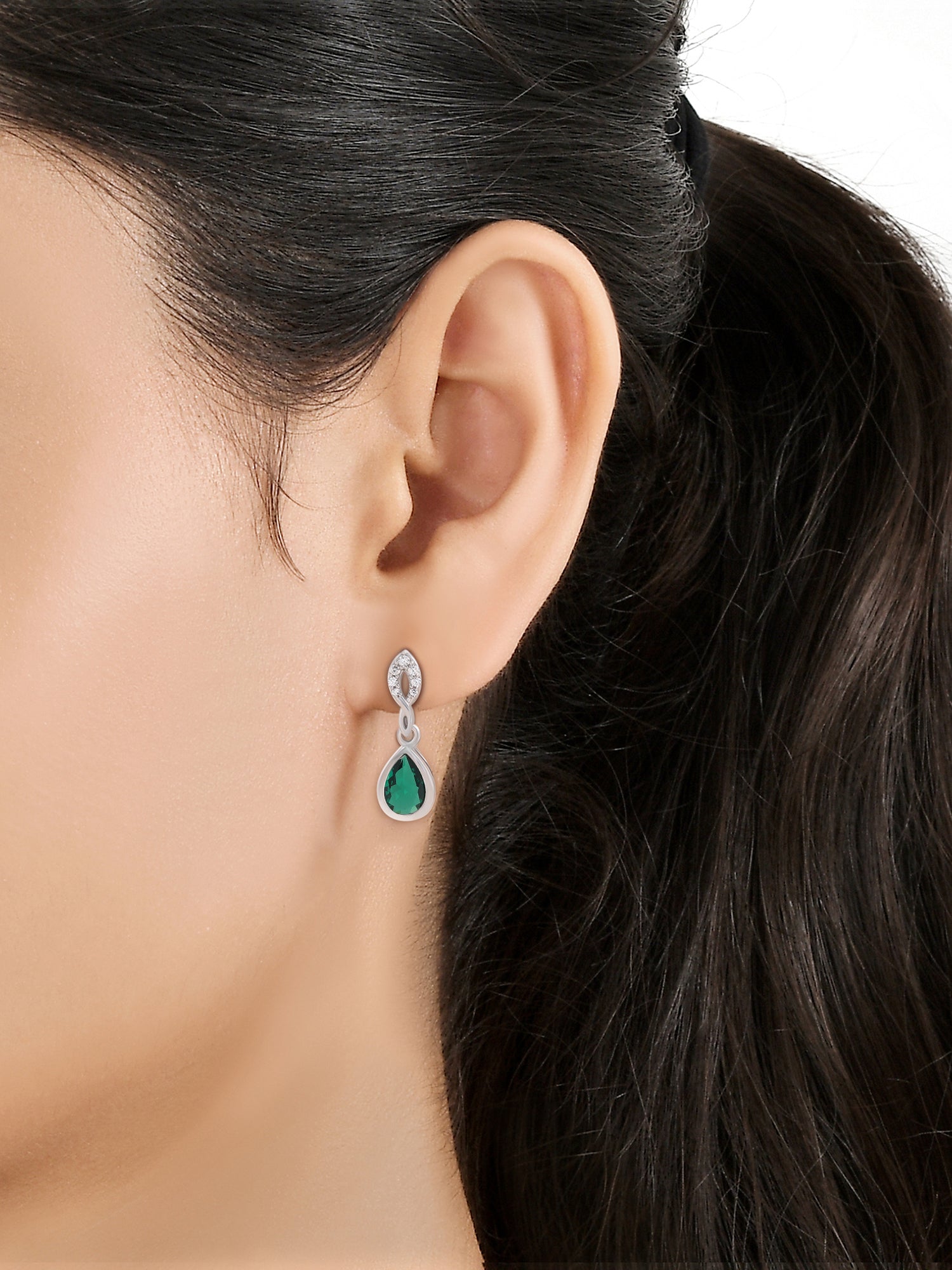 Emerald Hues Drop Earrings