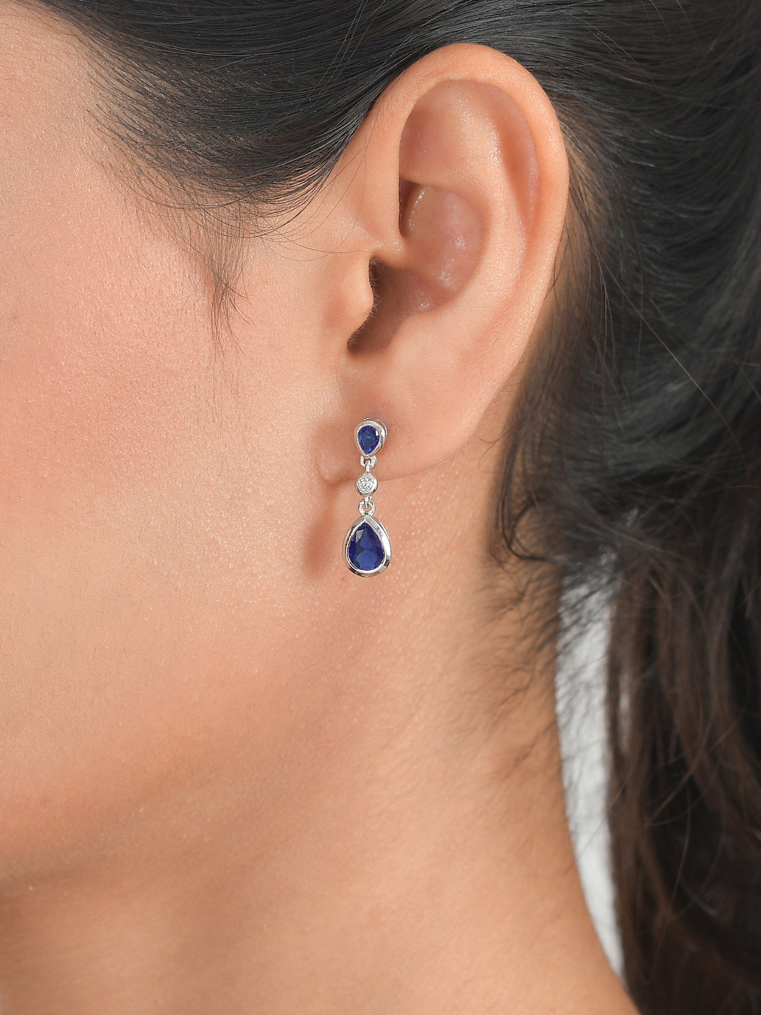 Sapphire Drop Earrings