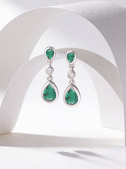 Emerald Look Drop Earrings