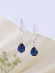 Blue Sapphire Drop Earring For Women