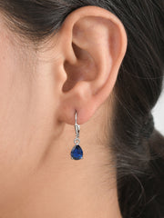 Blue Sapphire Drop Earring For Women