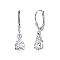 American Diamond Silver Drop Earrings