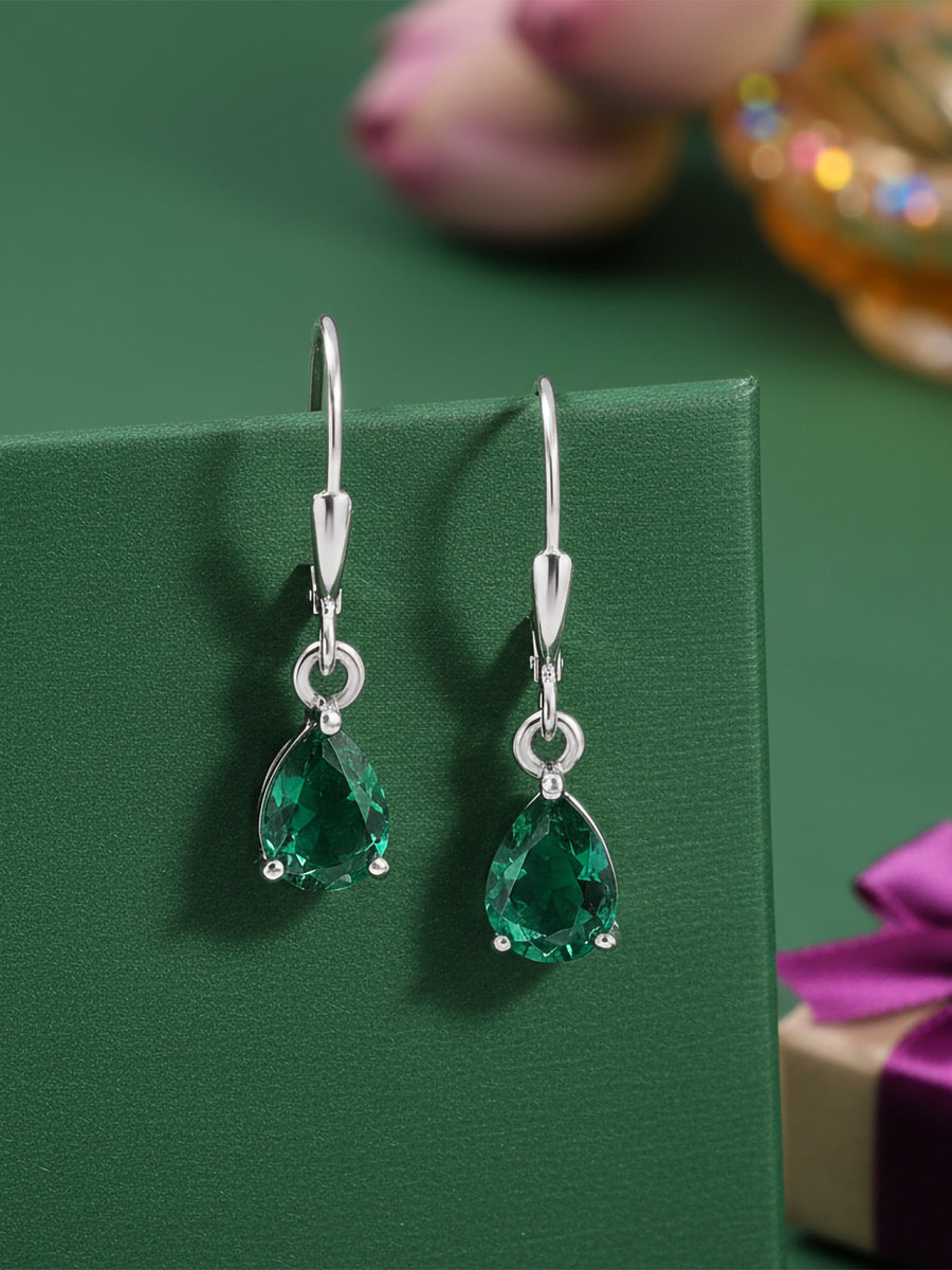 Gorgeous Green Long Earrings For Women