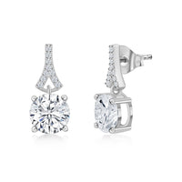 American Diamond Silver Stud Earrings for Women