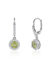 Fresh Glow Peridot Silver Earrings