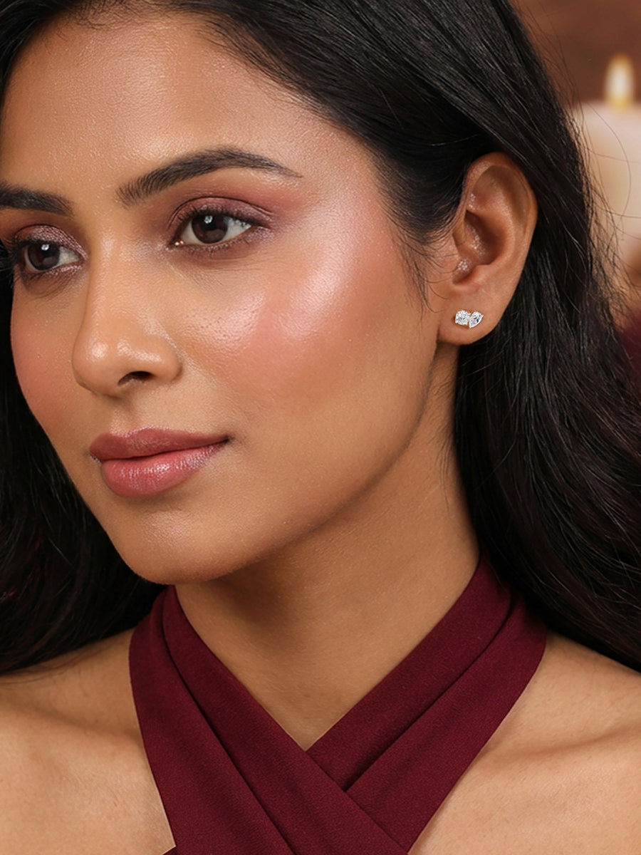 Lab Grown Diamond Toi Et Moi Stud Earrings